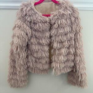 Girl Faux Fur Pink Coat I Size 12